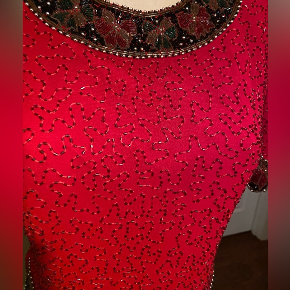 Gorgeous Lawrence Kager Vintage Beaded Blouse